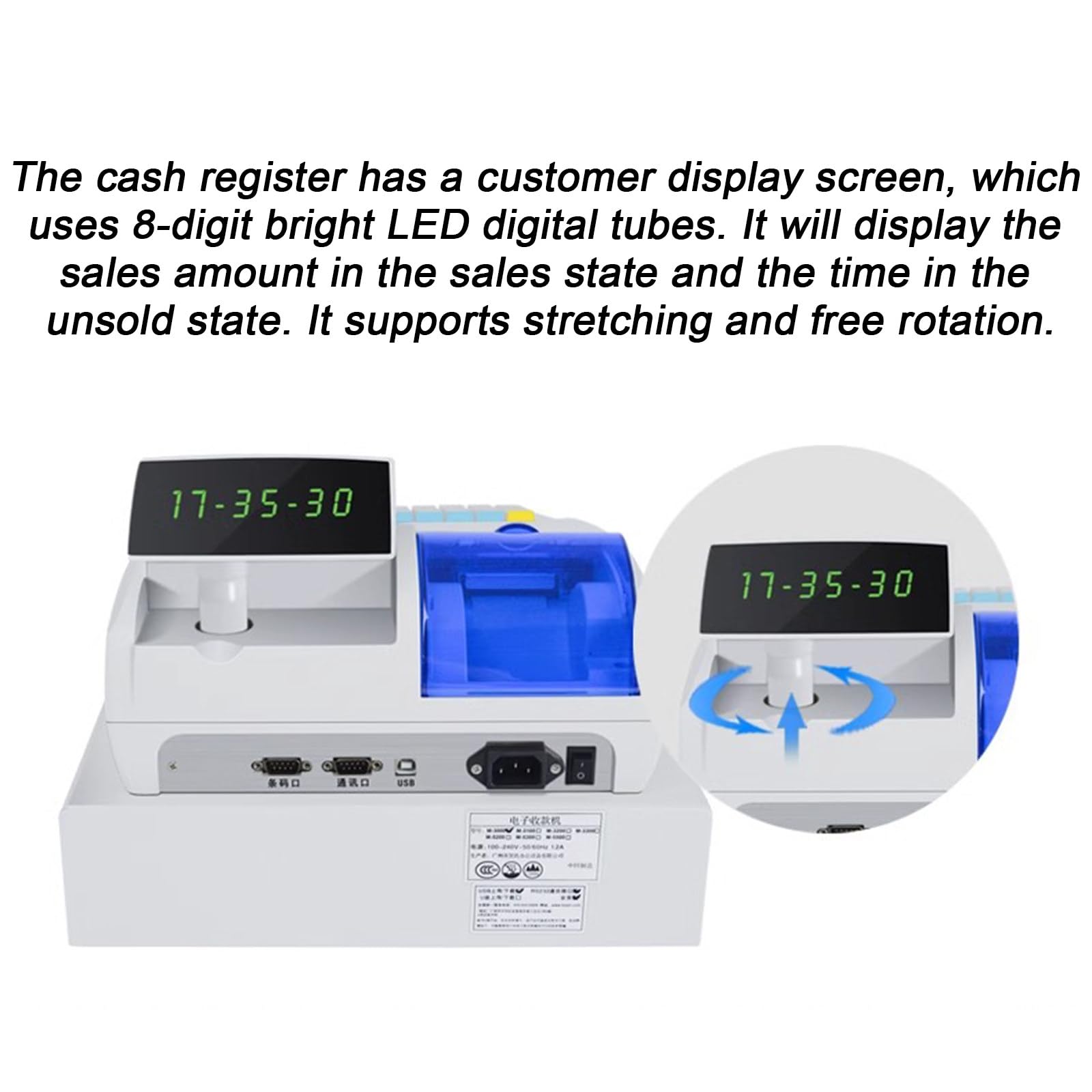 Amazon.co.jp: 48 キー電子キャッシュ レジスター、サーマル